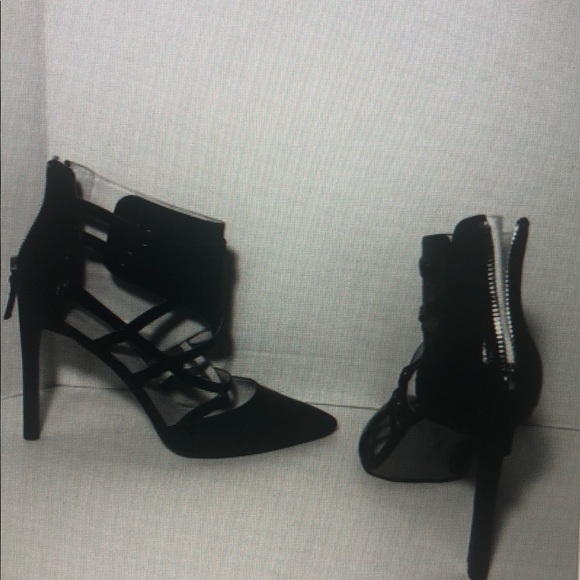 Nine West strappy booties stilettos black leather - Picture 2 of 8
